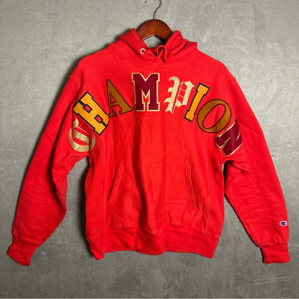 Champion Reverse Weave All Over Print Hoodie Sweatshirt Men’s Size Medium